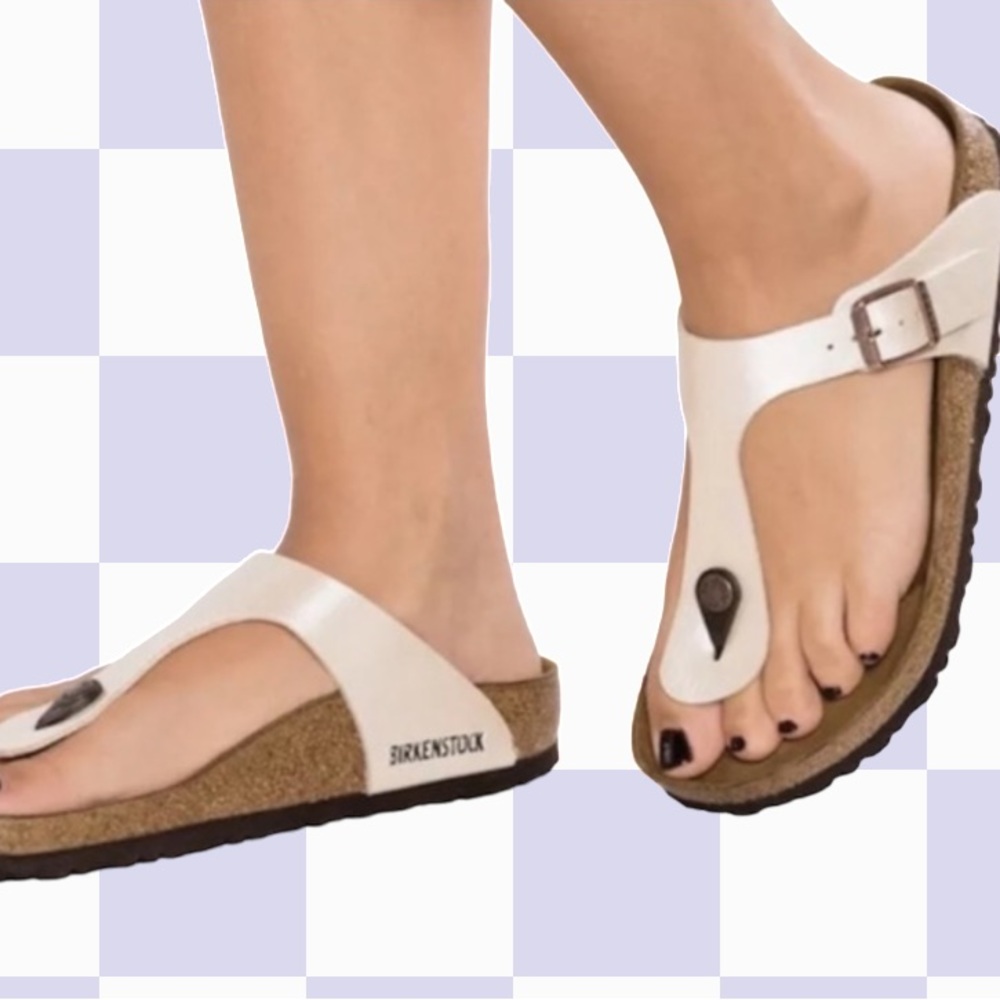 Birkenstock Gizeh new never worn sandals white size 37 boho style comfy design